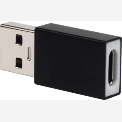 POWERTECH Adapter USB 2.0 male σε USB Type-C female, μαύρο | CAB-UC024