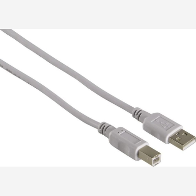 POWERTECH Καλώδιο USB 2.0 Α σε Type Β, copper, 1.5m, γκρι | CAB-U073