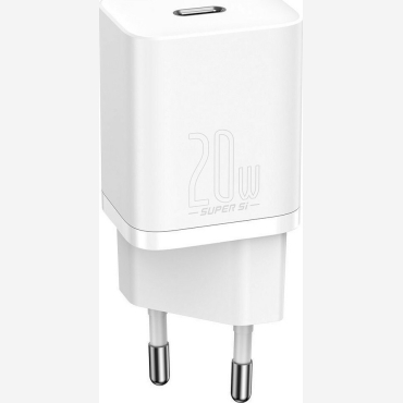 Baseus Φορτιστής Χωρίς Καλώδιο με Θύρα USB-C 20W Power Delivery Λευκός