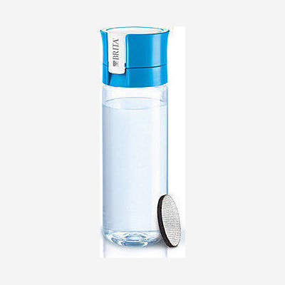 Brita Fill&Go blue Vital 600ml, Παγούρι ατομικό διάφανο-μπλέ, με φίλτρο νερού & στόμιο