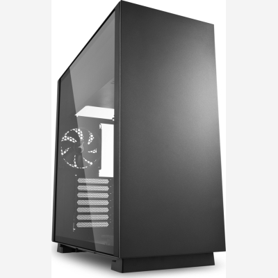 Sharkoon Pure Steel Black Gaming Midi Tower Κουτί Υπολογιστή με Πλαϊνό Παράθυρο Μαύρο