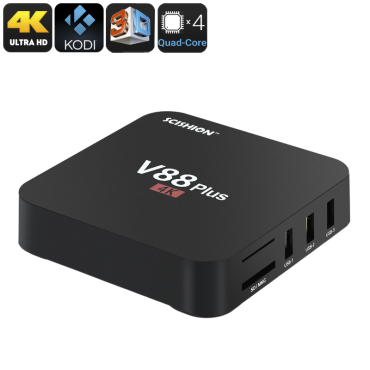 SCISHION V88 Plus TV Box - 4K,2GB RAM, 3D Movie, Android OS, Google Play, Quad-Core, 2GB RAM